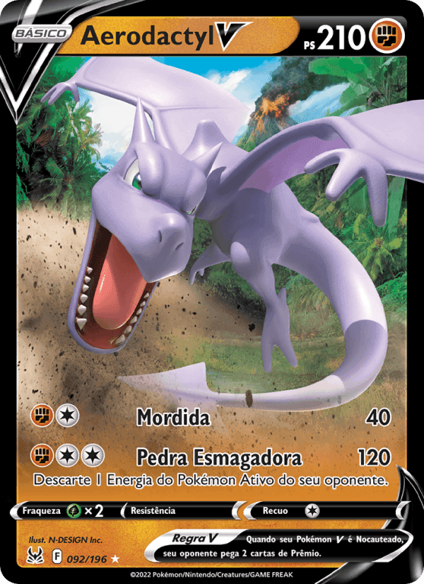 Aerodactyl V, card 092 from Origem Perdida