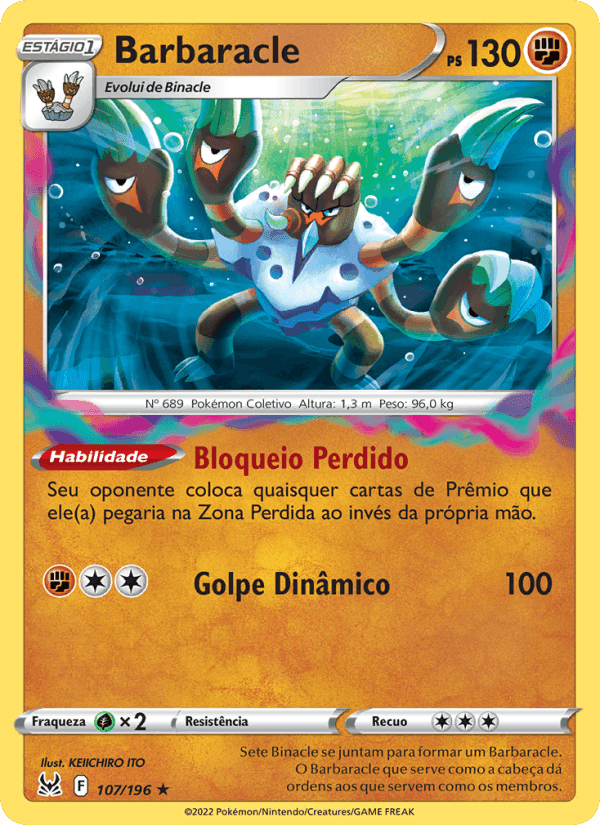 Barbaracle, card 107 from Origem Perdida