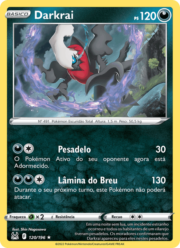 Darkrai, carta 120 de Origem Perdida