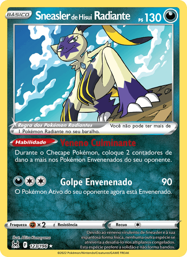 Sneasler de Hisui Radiante, carta 123 de Origem Perdida