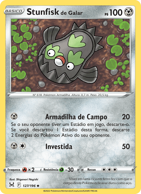 Stunfisk de Galar, card 127 from Origem Perdida