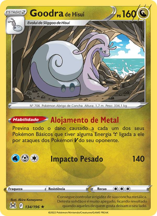 Goodra de Hisui, card 134 from Origem Perdida