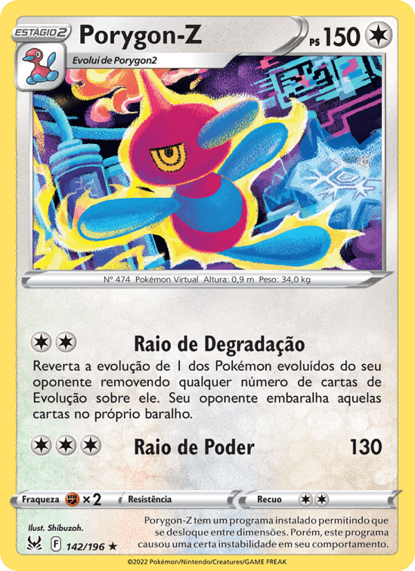 Porygon-Z, carta 142 di Origem Perdida