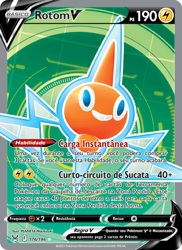 Rotom V, card 176 from Origem Perdida
