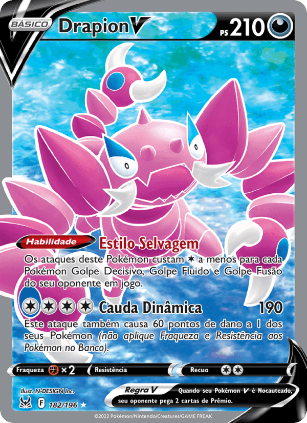 Drapion V, card 182 from Origem Perdida