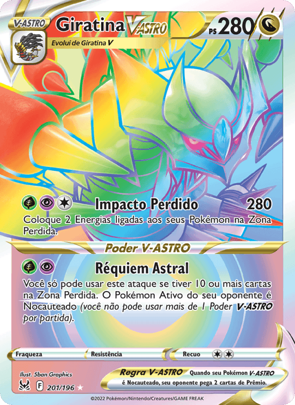 Giratina V-ASTRO, carta 201 de Origem Perdida