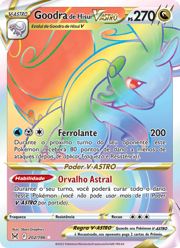 Goodra de Hisui V-ASTRO, carta 202 de Origem Perdida