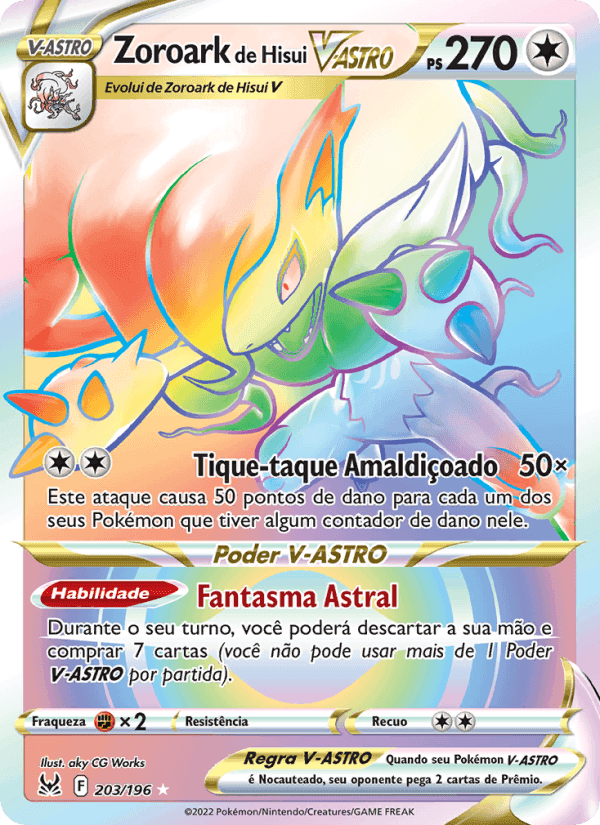 Zoroark de Hisui V-ASTRO, card 203 from Origem Perdida