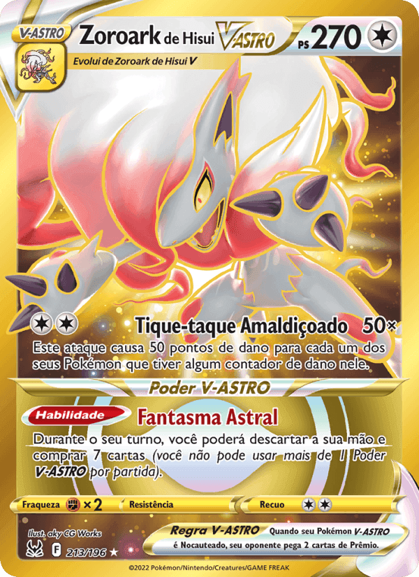 Zoroark de Hisui V-ASTRO, card 213 from Origem Perdida