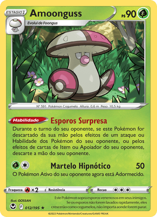 Amoonguss, carta 012 di Tempestade Prateada