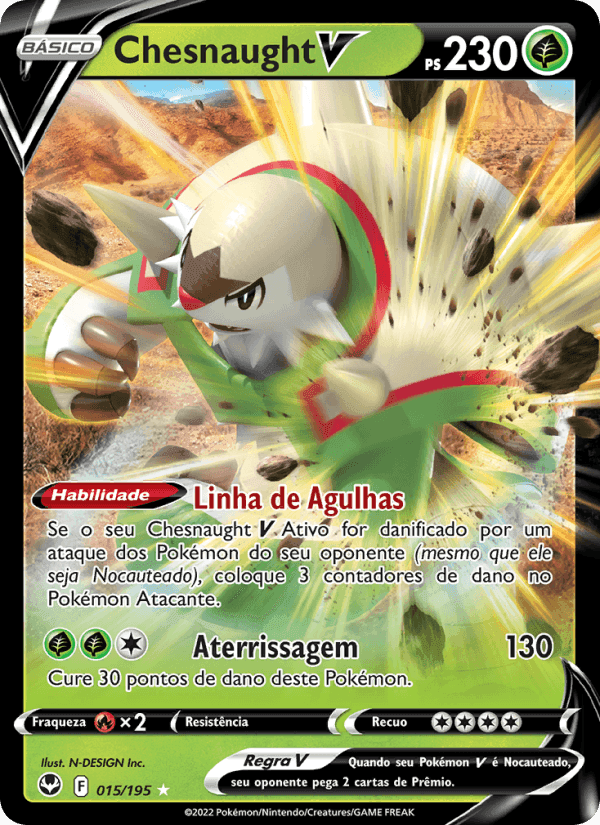 Chesnaught V, carta 015 di Tempestade Prateada
