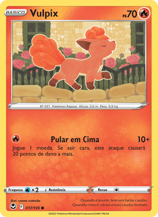 Vulpix, carte 017 de Tempestade Prateada