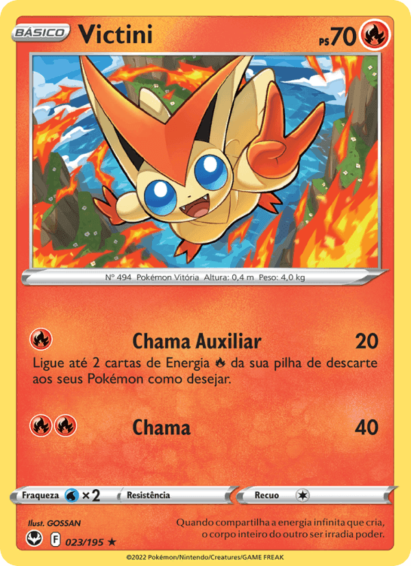 Victini, carta 023 de Tempestade Prateada