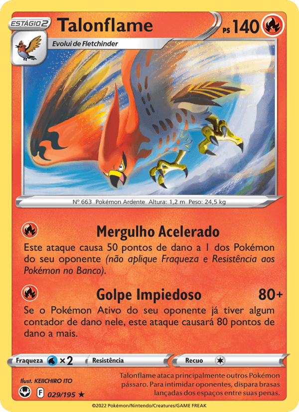 Talonflame, carta 029 de Tempestade Prateada