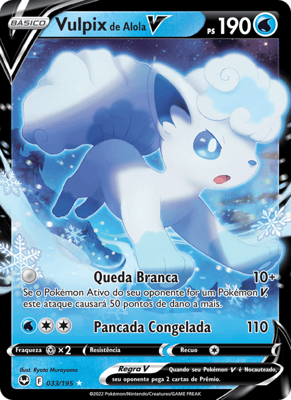 Vulpix de Alola V, carte 033 de Tempestade Prateada