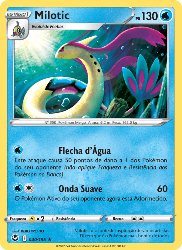 Milotic, carta 040 de Tempestade Prateada