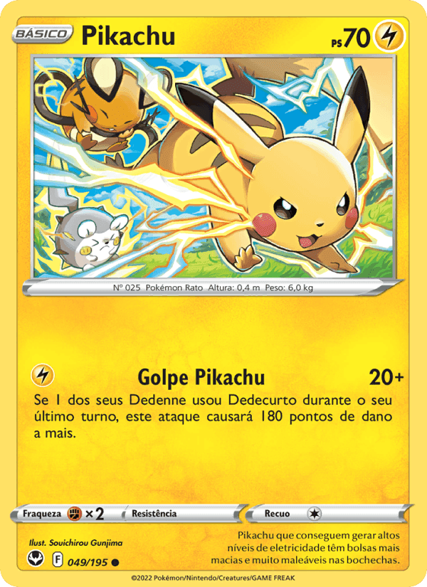 Pikachu, carta 049 de Tempestade Prateada