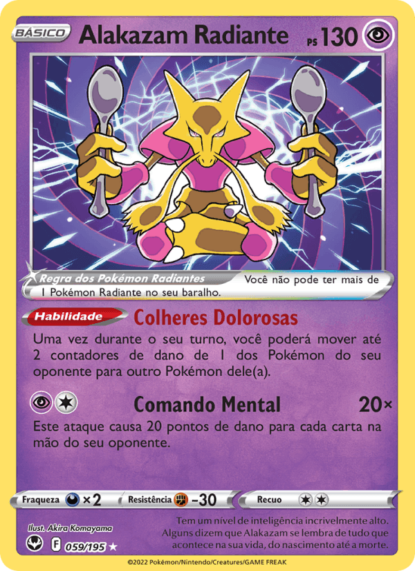 Alakazam Radiante, carta 059 de Tempestade Prateada