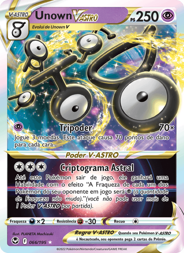Unown V-ASTRO, card 066 from Tempestade Prateada