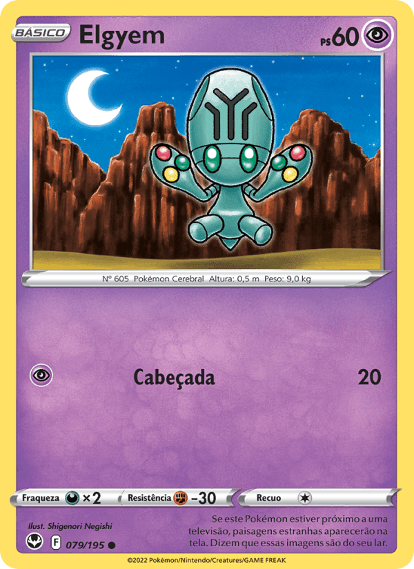 Elgyem, card 079 from Tempestade Prateada