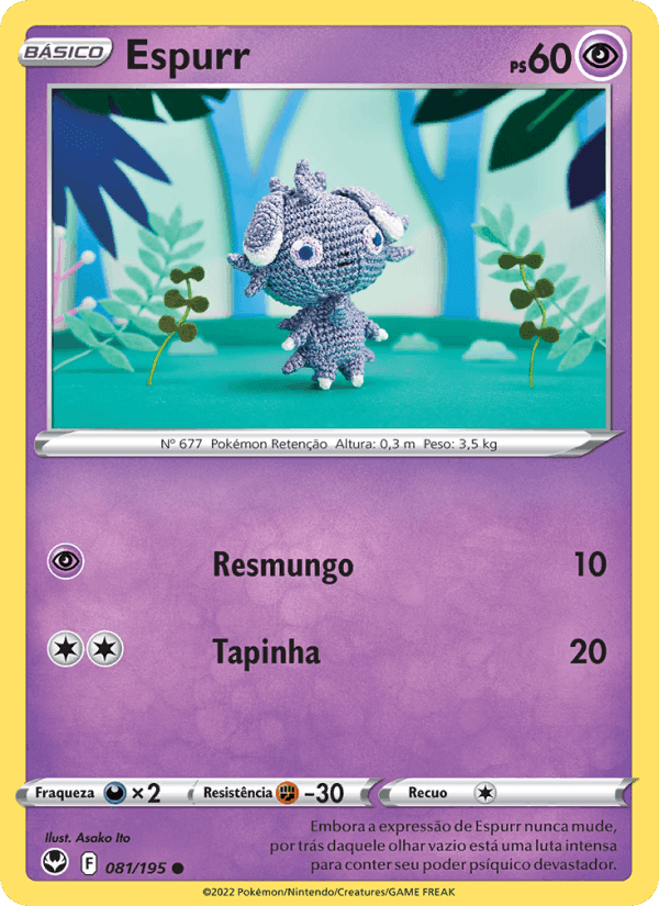 Espurr, card 081 from Tempestade Prateada