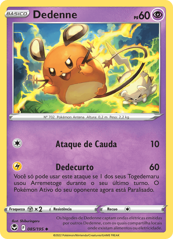 Dedenne, card 085 from Tempestade Prateada