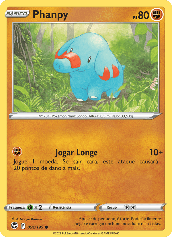 Phanpy, carta 091 de Tempestade Prateada