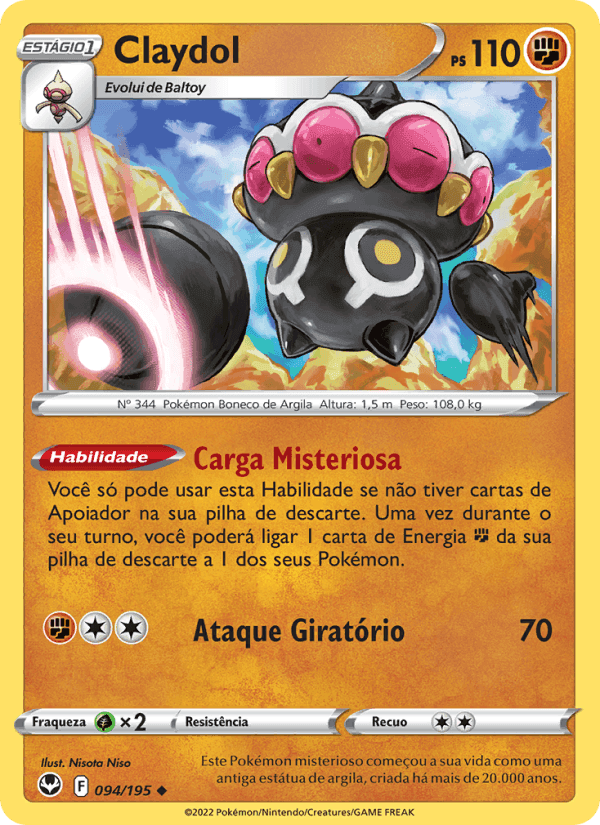 Claydol, carta 094 de Tempestade Prateada