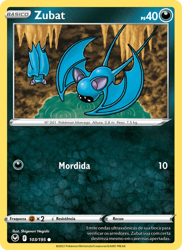 Zubat, carta 103 de Tempestade Prateada
