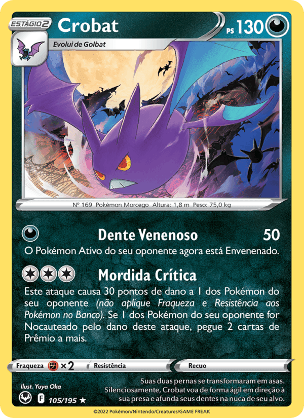 Crobat, carta 105 de Tempestade Prateada