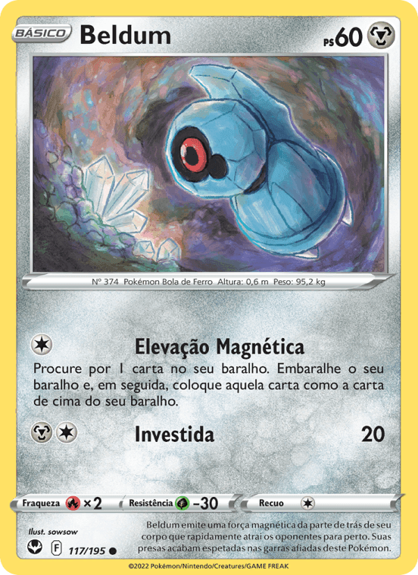 Beldum, card 117 from Tempestade Prateada