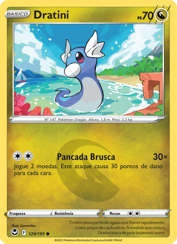 Dratini, carta 129 de Tempestade Prateada