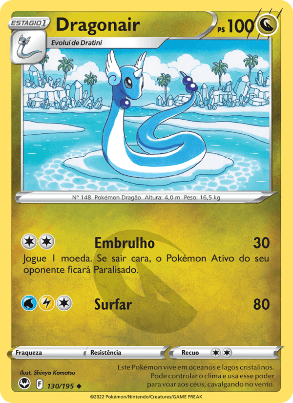 Dragonair, carta 130 de Tempestade Prateada
