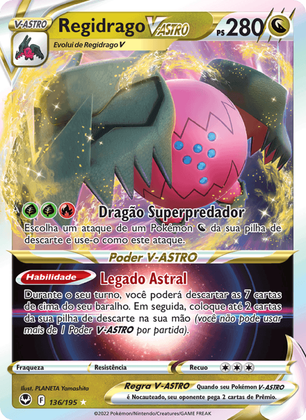 Regidrago V-ASTRO, carta 136 de Tempestade Prateada