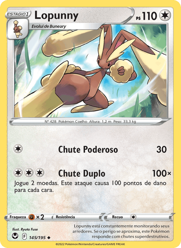 Lopunny, card 145 from Tempestade Prateada