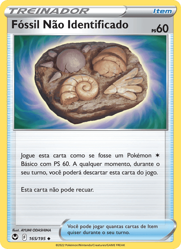 Fóssil Não Identificado, card 165 from Tempestade Prateada