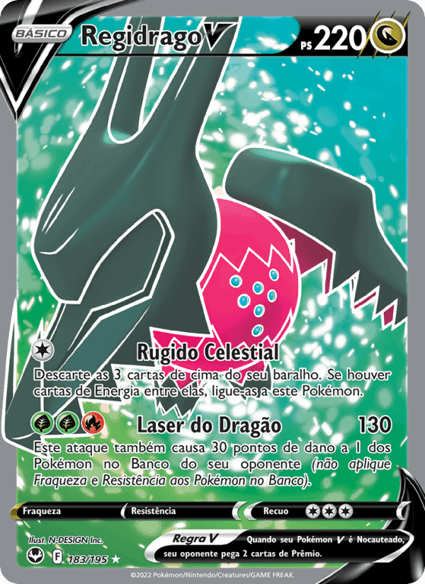 Regidrago V, card 183 from Tempestade Prateada