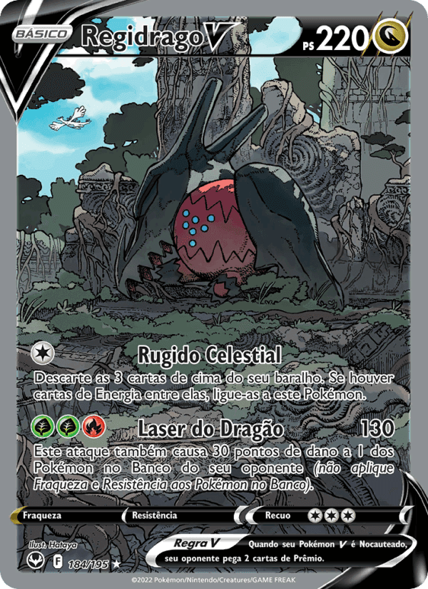 Regidrago V, card 184 from Tempestade Prateada