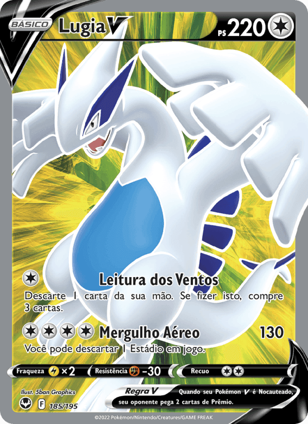 Lugia V, carta 185 de Tempestade Prateada