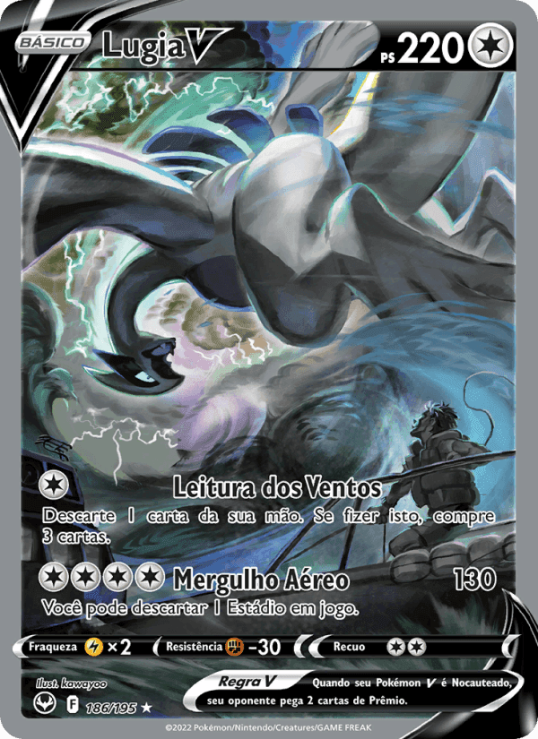 Lugia V, carta 186 de Tempestade Prateada