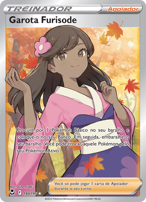 Garota Furisode, card 190 from Tempestade Prateada