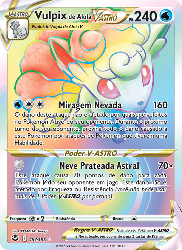 Vulpix de Alola V-ASTRO, carta 197 de Tempestade Prateada