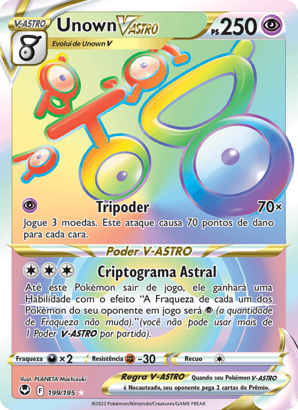 Unown V-ASTRO, carta 199 de Tempestade Prateada
