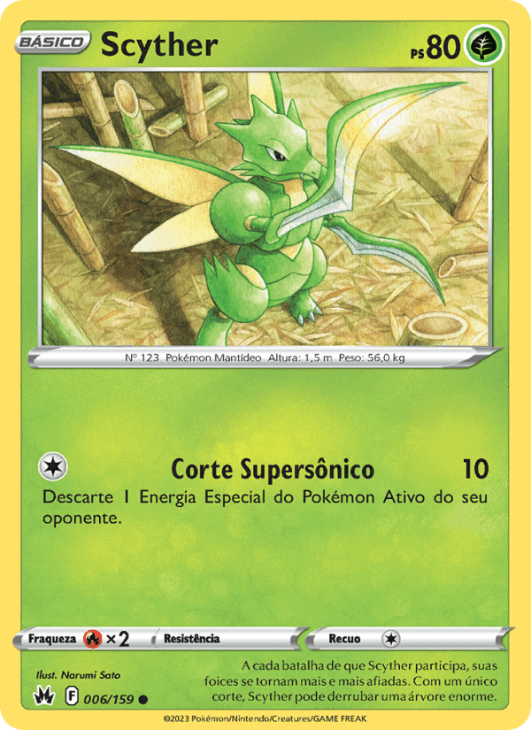 Scyther, carta 006 de Realeza Absoluta