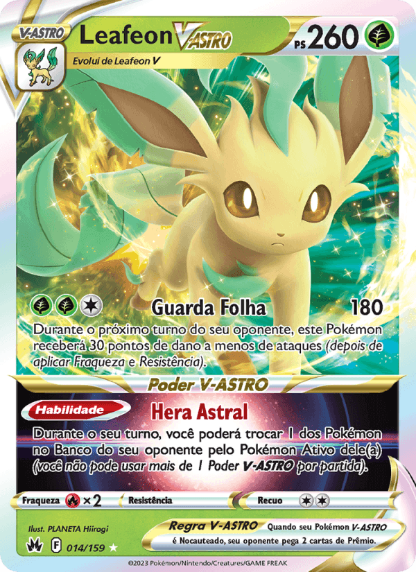 Leafeon V-ASTRO, carta 014 de Realeza Absoluta