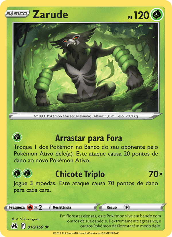Zarude, carta 016 de Realeza Absoluta