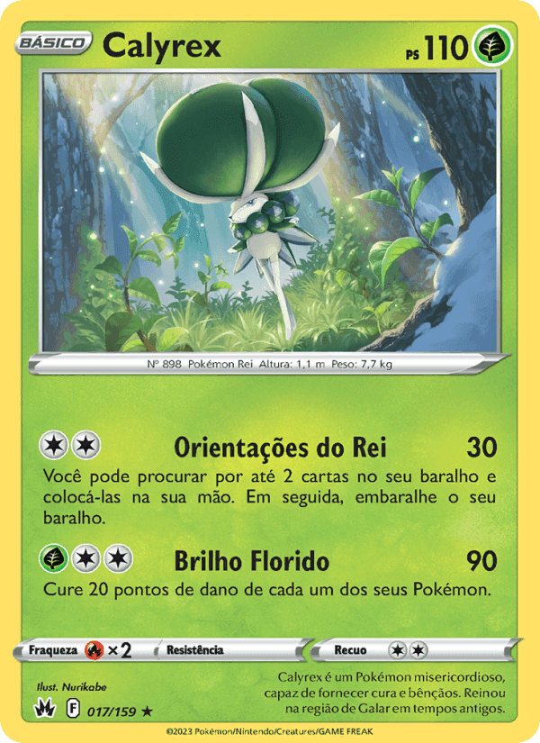 Calyrex, carta 017 di Realeza Absoluta