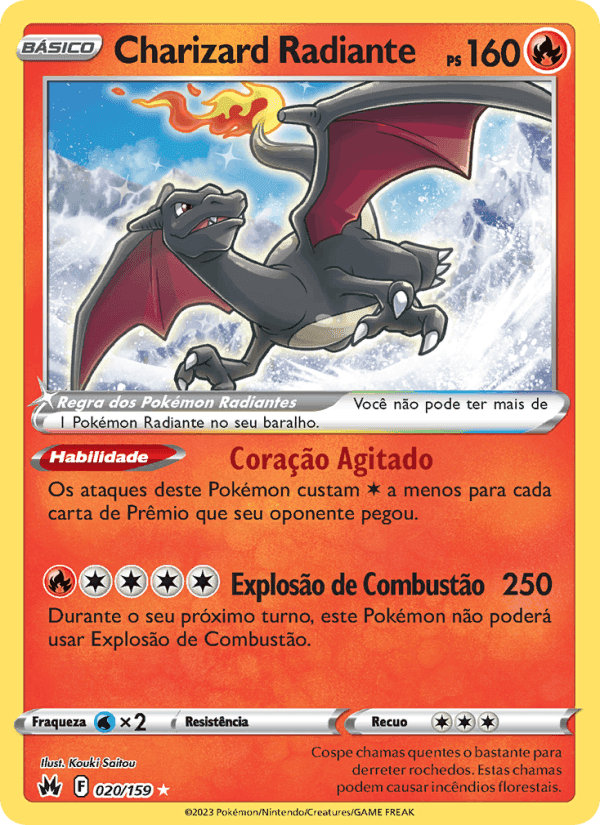 Charizard Radiante, carta 020 di Realeza Absoluta