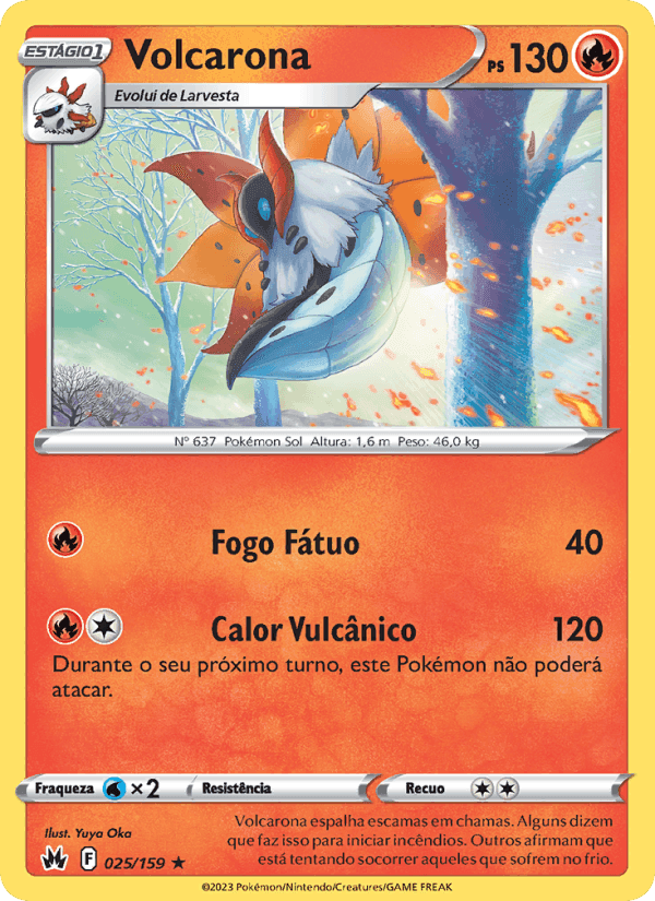 Volcarona, carta 025 de Realeza Absoluta