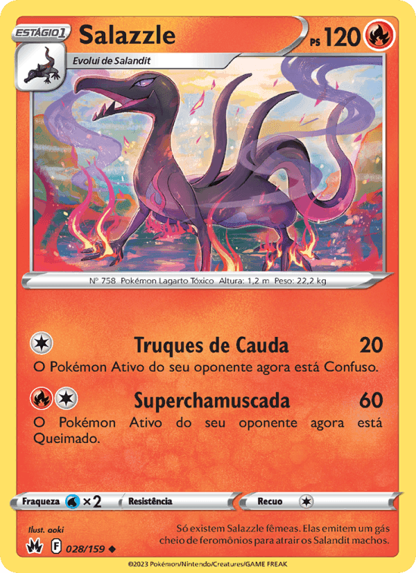 Salazzle, card 028 from Realeza Absoluta